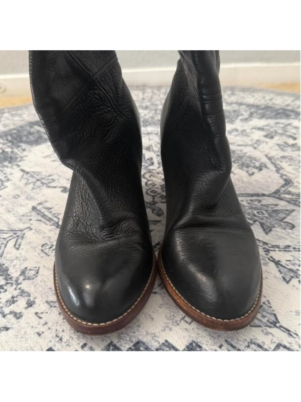 Coach Selena Black Leather Boots - Size 6 - Picture 7 of 9